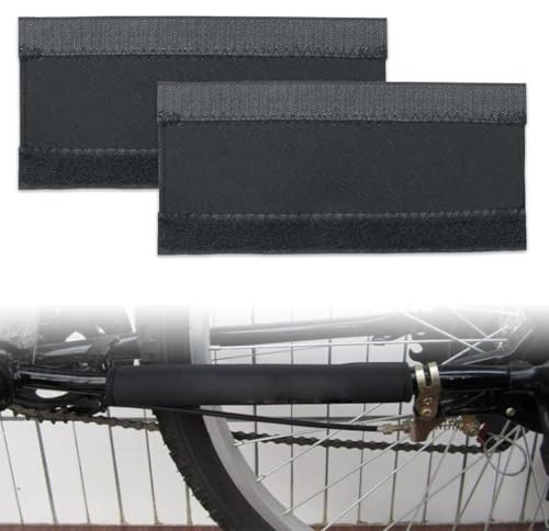 UEIOAVL Kettenführung 2 Stück Fahrradkettenschutz, schützender Kettenschutz, Neopren-Fahrradkettenschutz (schwarz)