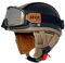 Retro Oldtimer Halbschale Jethelm Brain-Cap Motorrad-Helm DOTECE-Zulassung Rollerhelm Cruiser Chopper Motorradhelm Halbschalenhelm Mit Brille Offener Helm Für Damen Herren 5,L:59-60CM