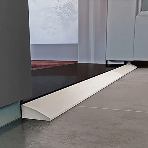 Cuttable Threshold Ramps for Sweeping Robot, Rise Solid Rubber Wheelchair Ramp, Self-adhesive Indoor Threshold Ramp for Doorways, Driveways, Bathroom (50x2x1.2cm(19.7x0.8x0.5inch))
