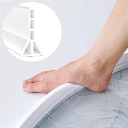 3.8 High Shower Dam 39 Collapsible Shower Water Stopper, Shower Threshold Water Splash Guard, Guard for Walk in Shower, Water Guard Stopper for Floor, Shower Door Water Blocker