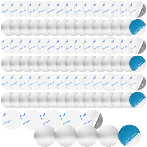 FLEXNOVA 100 Stück Magnetplättchen Selbstklebend, 25mm Metallplättchen Selbstklebend Rund Klebemagnete Magnet Klebepads Handy Magnet Metallplatte für Magnete für Tonie Regal Aufbewahrung