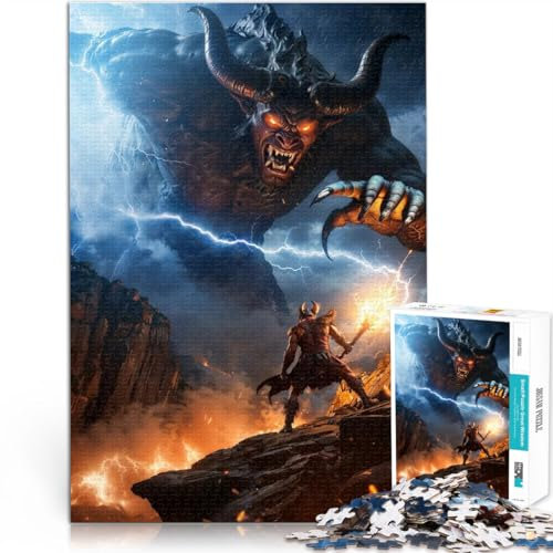 Quizspiel Kampf der Titanen Puzzle für Erwachsene 1000 Teile 26x38cm Wanddekoration Einzigartige Geburtstags ab 14 Jahren