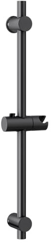 SAMODRA Shower Riser Rail with Adjustable Shower Head Holder,66 cm Wall Mounted Shower Slider Rail (Black)