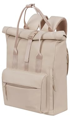American Tourister Urban Groove UG16 Mono - Damen Rucksack, Wasserabweisend, Freizeitrucksack für Alltag mit verstecktem Rückenfach, 17 L, Beige