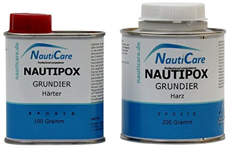 NautiCare Epoxid Grundierharz | 300 g | Epoxy Primer Set mit Harz und Härter - NautiPox 2K Grundierung