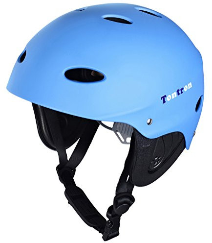 Tontron Classic Wakeboard Kajak Kite Surf Wassersporthelm (Matte Blau, M)