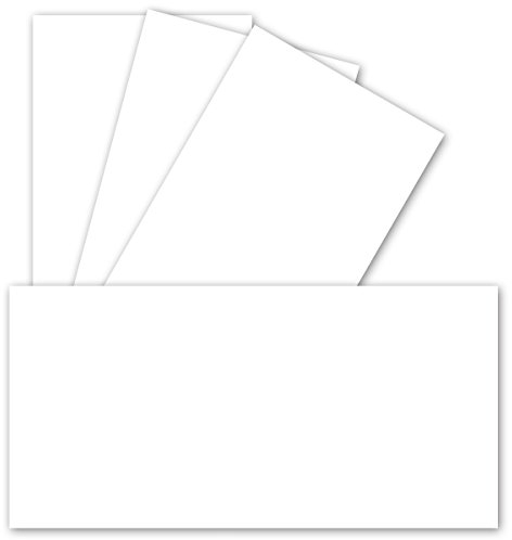 250 Stück Einzelkarten DIN Lang Matt - Hochweiß -PREMIUM QUALITÄT - 99 x 210 mm - 250 Gramm pro m² - sehr formstabil - für Drucker geeignet Ideal für Grußkarten und Einladungen - GUSTAV NEUSER