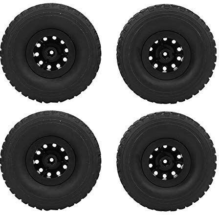 RC Autoreifen, 4PCS Rubber Wheel Räder Antiwear für Modellauto Zubehör, 1/16 4WD Military Truck, universal für WPL C-34 und ähnliche Modelle