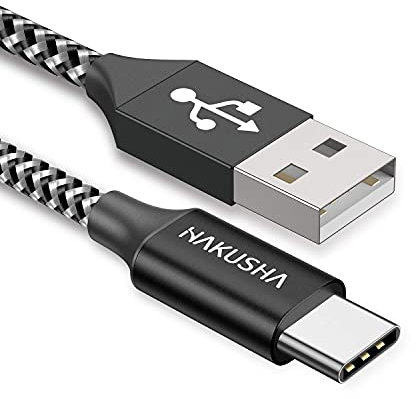 USB C Kabel 3.1A Fast Charge, 0.5M Charging Cable USB C ladefähig Angle Durable Nylon Braided USB A to USB C Charging Cable for Galaxy S23、S22、S21、Z Flip4, Z Flip3,Note10/9/8,M31 M30s M20,A20e A71
