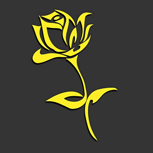 Decus Rose L 0221 (neon gelb) // Sticker OEM JDM Style Aufkleber
