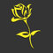 Decus Rose L 0221 (neon gelb) // Sticker OEM JDM Style Aufkleber