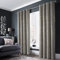 always4u Gardinen mit Muster Gold Blickdicht 100%, Samt Vorhang Wohnzimmer, Vorhang Verdunkelung mit ösen, Stoff Glänzend Eleganter, Silber 2er Set 213x132cm