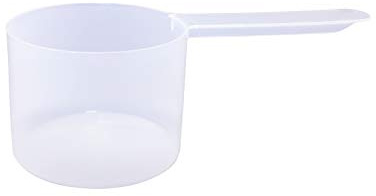 Plastic Measuring Scoop, 6 Tablespoon (90 cc | 3/8 Cup | 3 Oz. | 90 mL) Long Handle Spoons for Powders and Granules, Coffee, Pet Food, Grains, Protein, Spices and Other Dry Goods (Pack of 1)