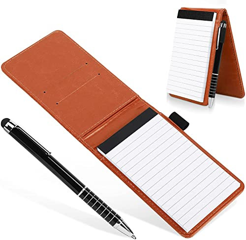 Cyiecw Mini Pocket Notizbuch A7 Pu Leder Notizbuch Mini Notizblock A7 Leder-Notizbuch Kleiner Leder Notizblock Mit Stift, Mini Pocket Notebook Taschennotizblock FüR AktivitäTen Im Freien