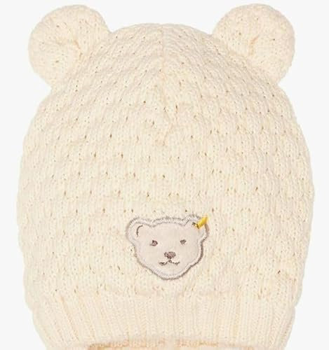 Steiff Baby Girls Mütze ohne Bommel Hat, Antique White, 41