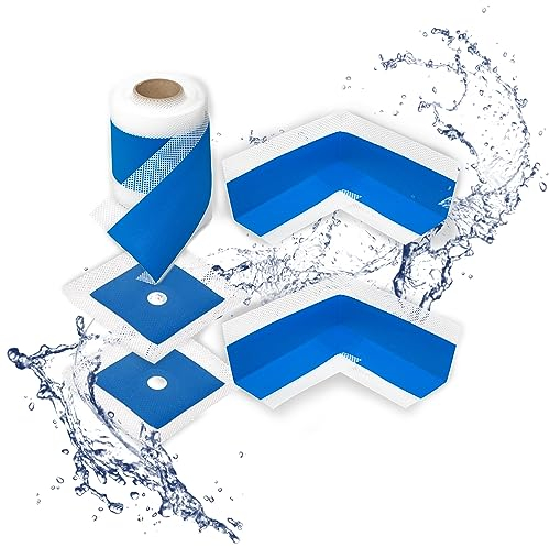 SuperBau Dichtband Set - Abdichtband 10m, Abdichtband, 2x Innenecken, 2 x Manschetten, Abdichtung Dusche - Bad
