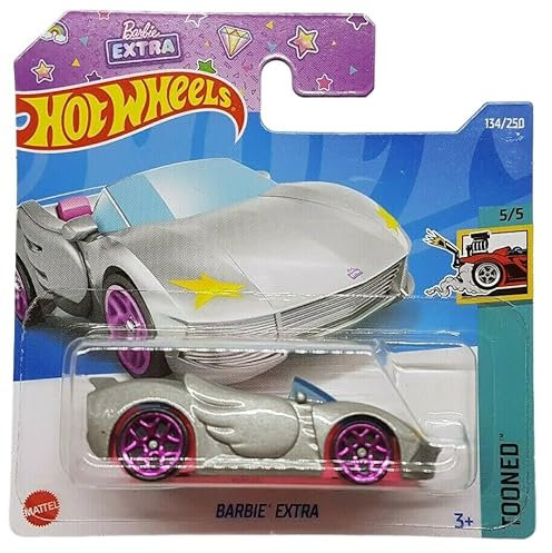 Hot Wheels - Barbie Extra - Tooned 5/5 - HCT35 - Carte courte - Silver Pink - Mattel 2022