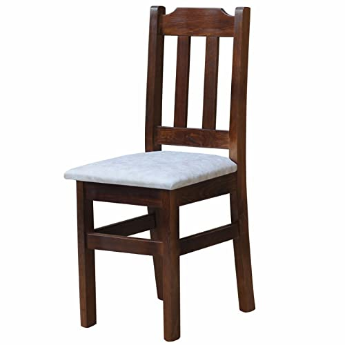 k koma Stuhl Polsterstuhl NUSS MASSIV Holz-NEU restaurantstuhl MASSIVHOLZ (ÖKOLEDER BEIGE II)