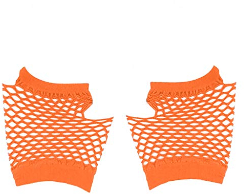 80s Fishnet 80s Mesh-Stil Handschuhe Kurze Kleidung Mädchen Damenpartyhandschuh Nachtleben Stulpen Arm Damen Baumwolle