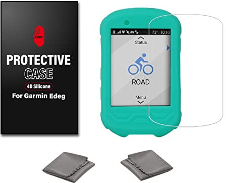 Chooee 4D Silicone case for Garmin Edge 530 Anti Drop Protective Cover with Screen Protector Blue