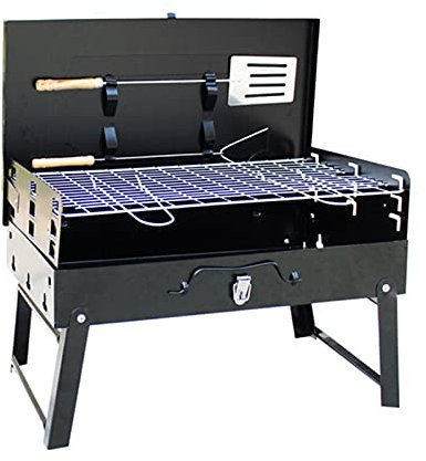 Grill Holzkohlegrill Tragbarer Klappgrill Grill Tisch Desktop Kebab Grill Outdoor Edelstahl Smoker Camping Herd für Camping Picknick BBQ Garten Terrasse Hinterhöfe Kochen