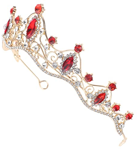 FOMIYES Barocke Krone Barocke Königinkrone Kristall-strass-krone Hochzeitsdekoration Haarschmuck Für Die Braut Prinzessin Tiara-krone Für Frauen Schwarz Stirnband Mädchen Fräulein Strass