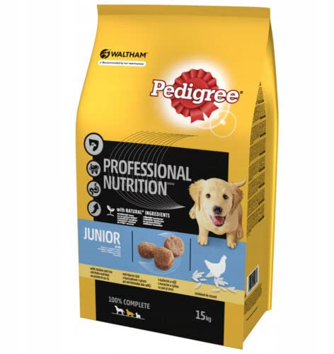 Pedigree Junior Medium Breeds Chicken and Rice - Dry Dog Food - 15kg