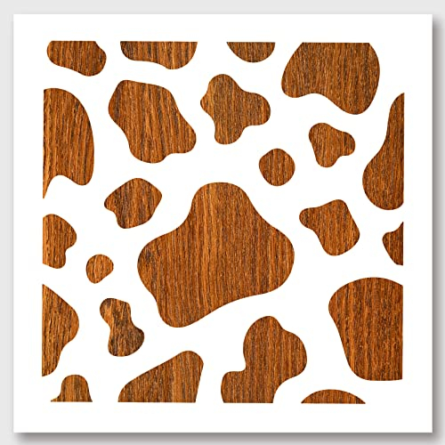 nbeads Kuhflecken Schablone, 30x30 cm Wiederverwendbare Kunststoffschablonen Quadratisch Zum Basteln Und Malen Wandschablonen Zum Malen Auf Holz Leinwand Papier Möbelwand