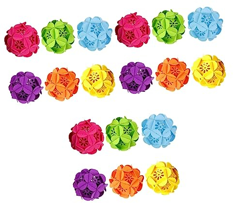 Abaodam 18 STK Aus Filzstoff Weihnachtsblumenball Blumenkugeln Für Die Hochzeit Blumenkugel Aus Filz Blumendeckendekoration Gefälschter Blumenball Partyfilz Handbuch Stoffball