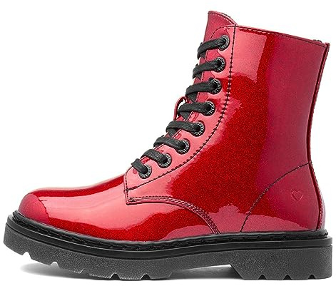 Heavenly Feet Justina Womens Red Glitter Boot - Size 5 UK - Red