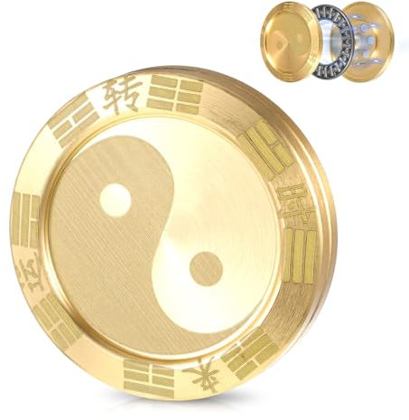 EDC Metall Zappelspielzeug Glücksmünze Magnetisches Schiebespielzeug Stressabbau Glücksmünze Zappelspielzeug für Erwachsene Chinesische Elemente Metall Magnetische Stressabbau
