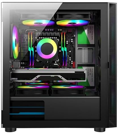 MACHPOWER Modèle PC et Ordinateurs Portables Model Case Gaming 1 Ventilateur Argb, 3 USB, Acrilyc Panel