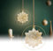 ECD Germany LED-Weihnachtsstern Ø18cm, 40 LEDs, 80cm Seil, Deko Leuchtstern zum Hängen, Warmweiß, Gold, Glasstern mit Beleuchtung & Metallring, batteriebetrieb, Timer, Innen, Deko Stern Weihnachtsdeko
