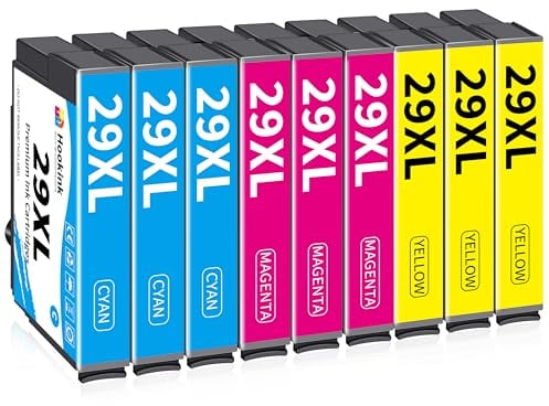 Hookink 29XL Patronen Kompatible mit Epson 29 XL Druckerpatronen für Expression Home XP-342 XP-352 XP-255 XP-245 XP-332 XP-452 XP-442 XP-345 XP-445 XP-235 XP-435 XP-432 XP-335 (9er-Pack)