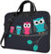 LAMAME Laptoptasche mit niedlichem Eulen-Motiv, tragbar, ultradünn, Laptoptasche, Süße Eulen, 14 inch