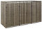 Cache-poubelle pour 3 poubelles Gris 207 x 80 x 117 cm Poly rotin 319866
