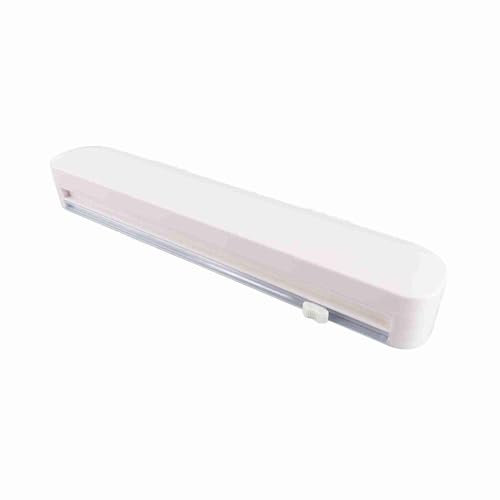 Aoveew Suction Cup Type Preservative Film Cutter Convenient Plastic Wrap Dispenser with Cutter for Easy and Health Food Storage