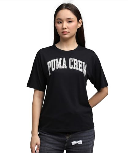 PUMA Unisex W Crew Graphic Tee Tees (1er Pack)