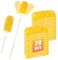 Lot de 20 recharges pour attrape-poussière Swiffer à 360° avec 1 poignée + 1 manche télescopique Plumeau Duster Lingettes de nettoyage Recharge pour poussière