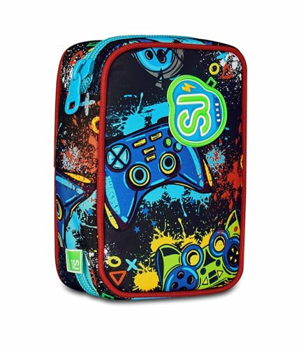 SJ GANG STYLE JAM GANG Federmäppchen Speed Pad, 45-teiliges befülltes Schüleretui, Federtasche für Schreibwaren, mit Stiften, Kugelschreiber; aufklappbar, Mädchen, Jungen, Grundschule, blau
