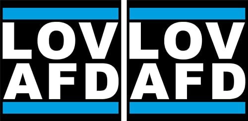 2er Set Autoaufkleber Love AFD 10x10cm – Selbstklebende Anti-Politik Sticker für Auto, Motorrad, Laptop, Fenster Weidel (Lov AFD)