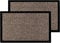 Non Slip Large Entrance Door mat and Pet Rugs Indoor–Outdoor Patio Kitchen Bath Office Bedroom Rubber Backed Super Dirt Trapper Absorbent for Muddy Paws Washable (Brown, 90 X 150 (Pack of 2)