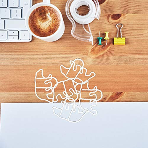 ZJchao 12 PCs Papierclips, Binder Clamp/Holder School Lieferungen 12pcs Papierklammbär -Form Fotos Notizen Stationerie Büroschule Vorräte