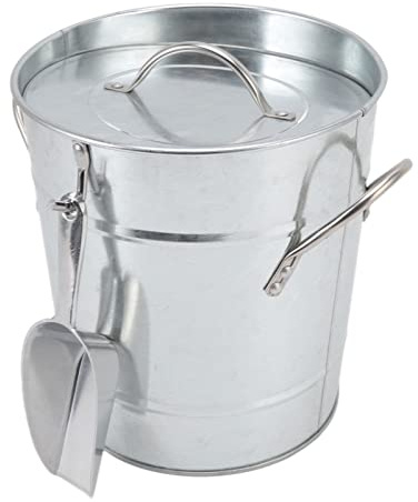SEAFRONT Secchio di Ghiaccio Facile da Maneggiare la Vasca da Bar Design in Plastica con Isolamento a Doppia Parete per Ristoranti 7.7x8.1x6.3in (SILVER)