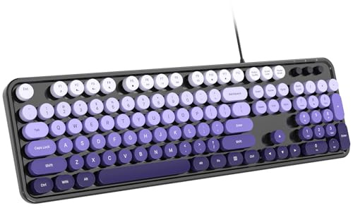 Dilter Clavier d'ordinateur filaire, 104 touches, clavier de machine à écrire pleine taille avec pavé numérique, clavier USB Plug and Play pour Windows 7, 8, 10, 11, PC, ordinateur portable, bureau
