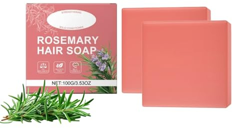 Rosmarin Shampoo Bar, Rosmarinblatt-Öl Shampoo, Natürliche Anti-Haarausfall Organische Festes Haarseife Für Fettiges Haar & Trockenes Haar (2PC, 200ml)