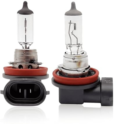 motoeye H11 Lampen Auto Halogen 12V 55W Auto-Scheinwerfer 8000K, H11 Birne mit Intelligenter Temperaturregelung, geeignet für Scheinwerfer Fernlicht Abblendlicht