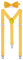 Boolavard Einfarbig Herren Strumpf Fliege Set Clip Auf Y Form Verstellbare Hosenträger, Gelb, 133cm / 52 Inches