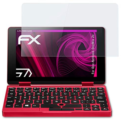 atFoliX Glasfolie kompatibel mit One-Netbook OneMix 2s Panzerfolie, 9H Hybrid-Glass FX Schutzpanzer Folie
