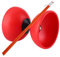 VGEBY1 Diabolo Chinesisches Yoyo Dreifachlager Diabolos Set mit Farbigen Diablolo Sticks(Rot)